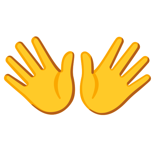 The open hands emoji.