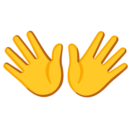 The open hands emoji.
