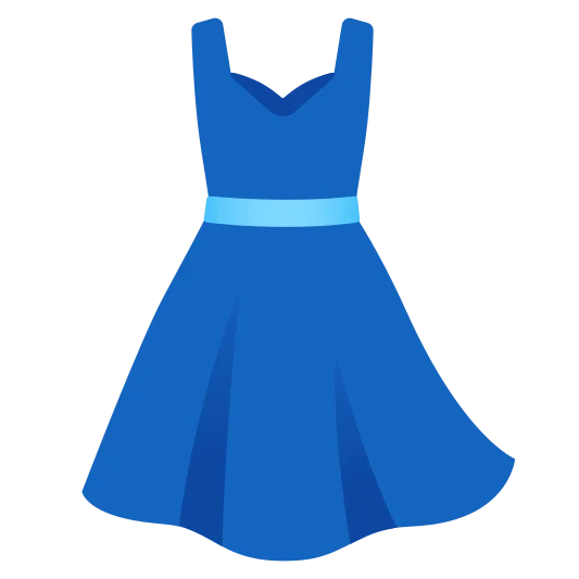 A feminine dress or gown, generally worn by women or girls.