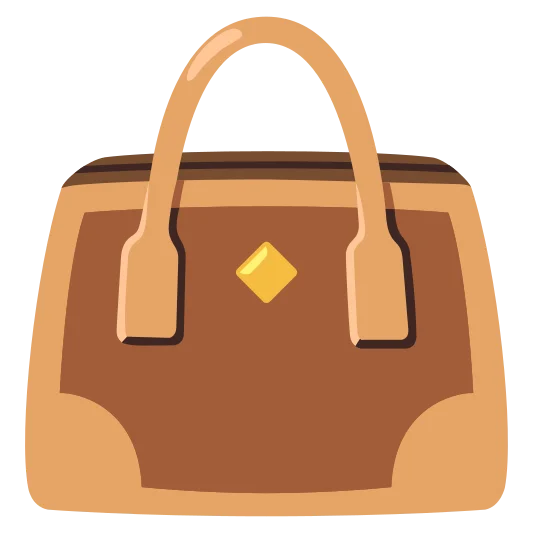 A small bag carried by women, typically used for carrying personal items.