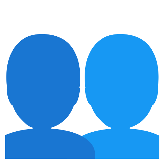 The busts in silhouette emoji.