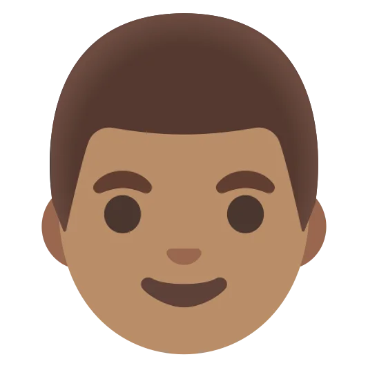 The man: medium skin tone emoji.