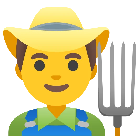 The man farmer emoji.