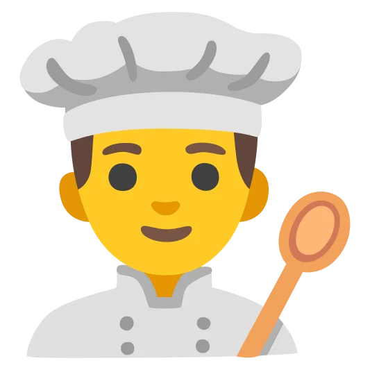 The man cook emoji.