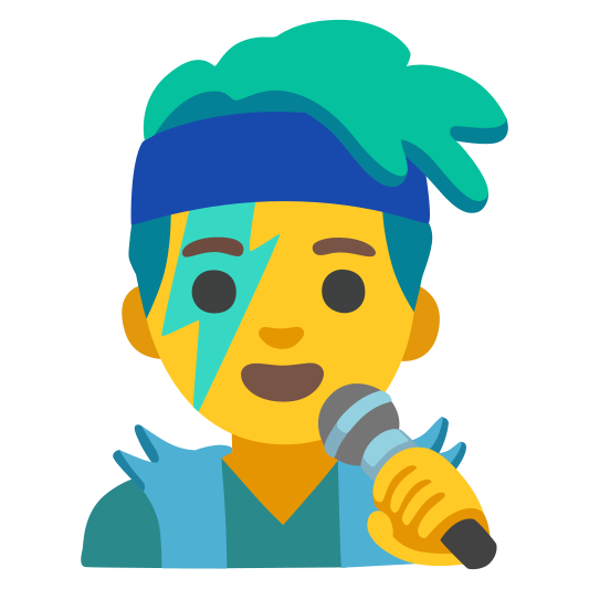 The man singer emoji.