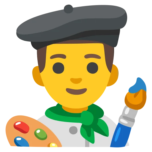 The man artist emoji.
