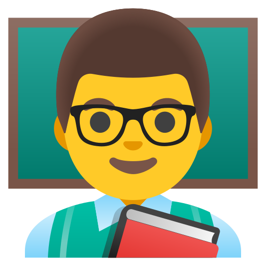 The man teacher emoji.