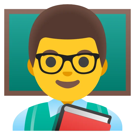 The man teacher emoji.