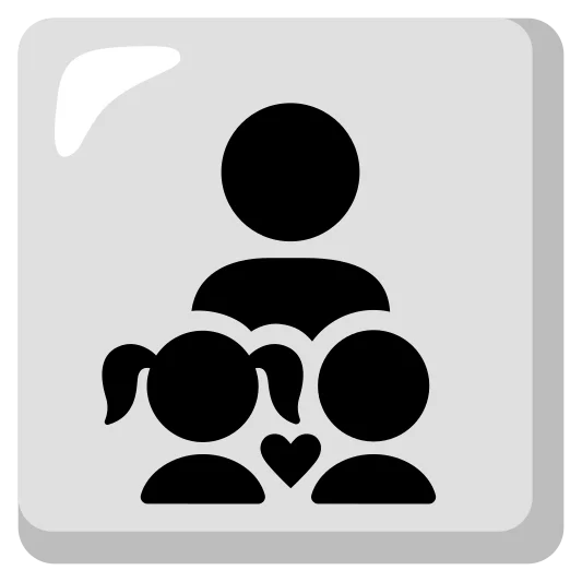 The family: man, girl, boy emoji.