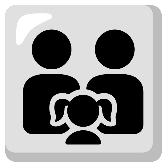 The family: man, man, girl emoji.