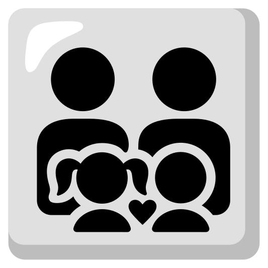 The family: man, man, girl, boy emoji.