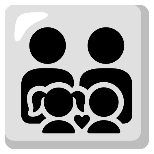 The family: man, man, girl, boy emoji.