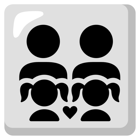 The family: man, man, girl, girl emoji.