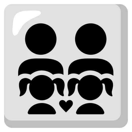 The family: man, man, girl, girl emoji.