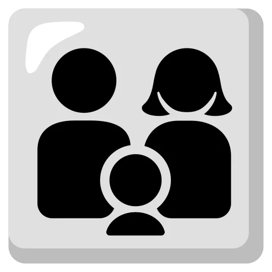 The family: man, woman, boy emoji.