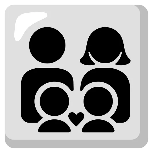The family: man, woman, boy, boy emoji.