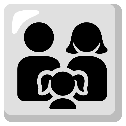 The family: man, woman, girl emoji.