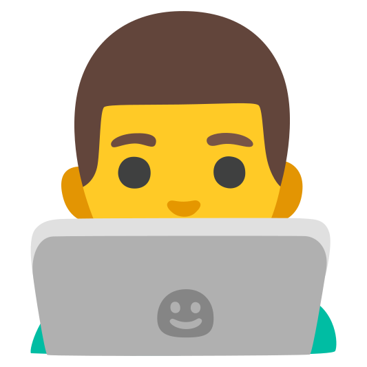 The man technologist emoji.