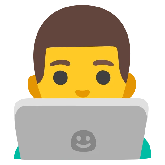 The man technologist emoji.