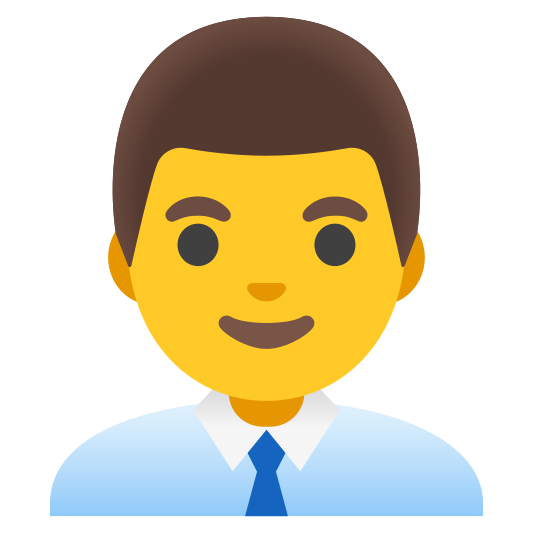 The man office worker emoji.