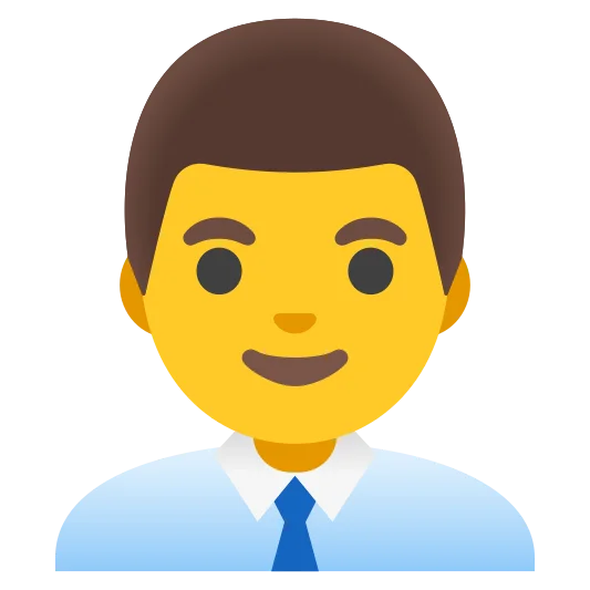 The man office worker emoji.
