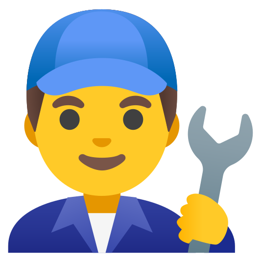 The man mechanic emoji.