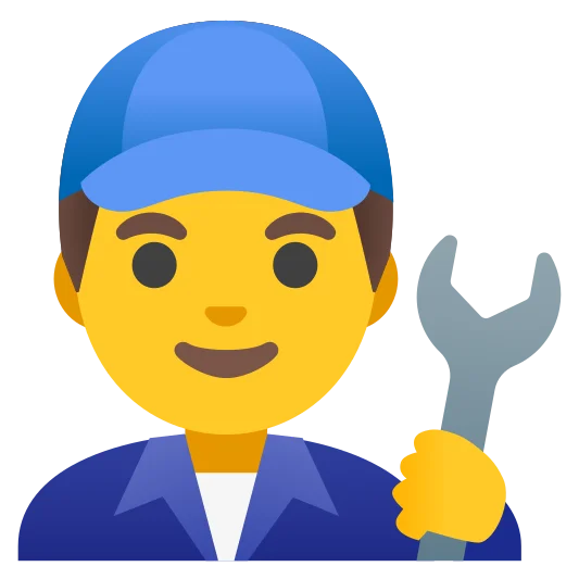 The man mechanic emoji.
