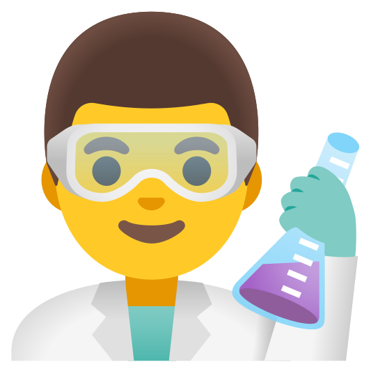 The man scientist emoji.