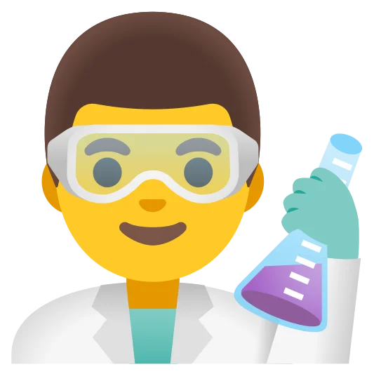 The man scientist emoji.