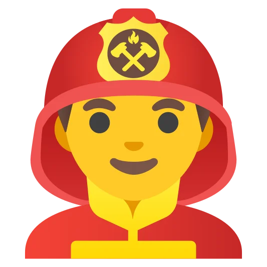 The man firefighter emoji.