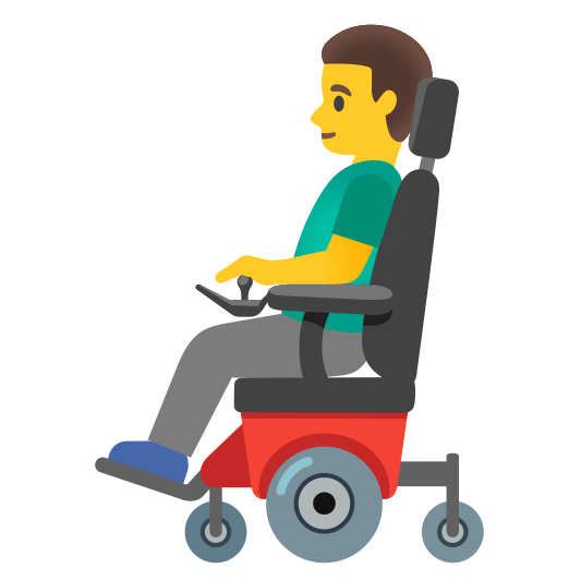 The man in motorized wheelchair emoji.