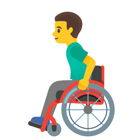 The man in manual wheelchair emoji.