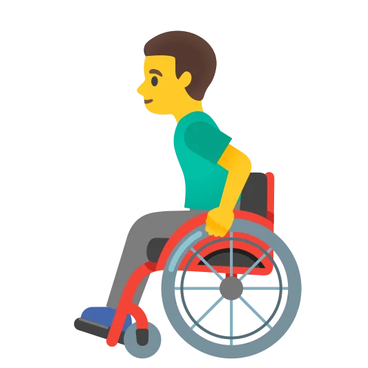 The man in manual wheelchair emoji.