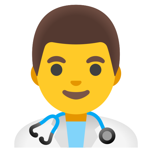 The man health worker emoji.