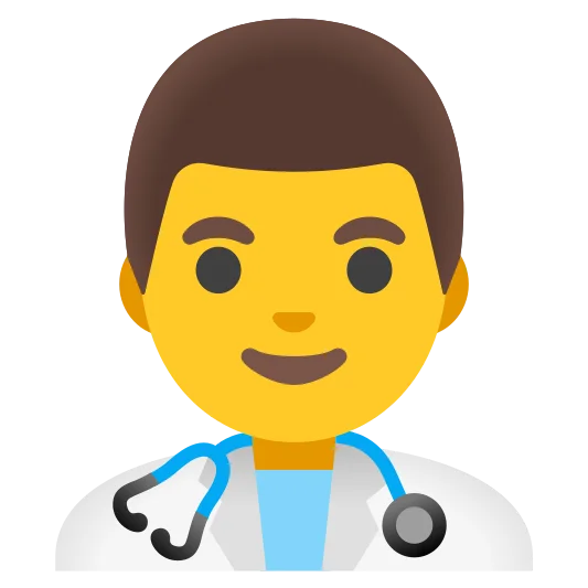 The man health worker emoji.