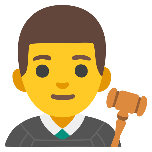 The man judge emoji.