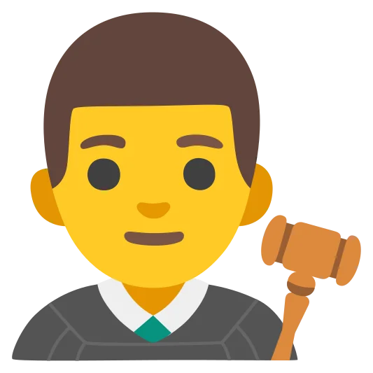 The man judge emoji.