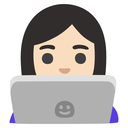 The woman technologist: light skin tone emoji.