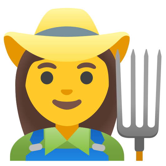 The woman farmer emoji.