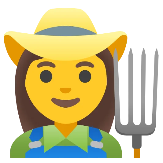 The woman farmer emoji.