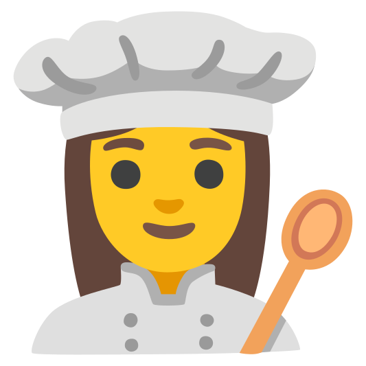 The woman cook emoji.
