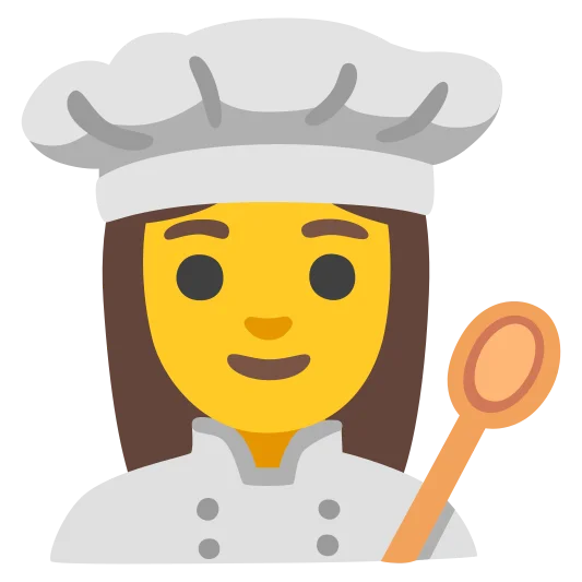 The woman cook emoji.