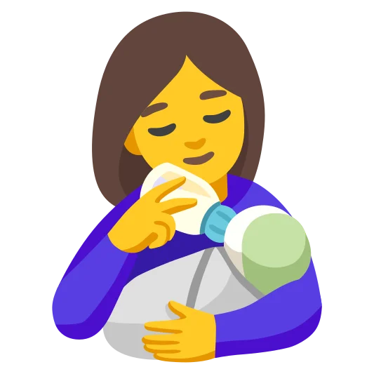 The woman feeding baby emoji.
