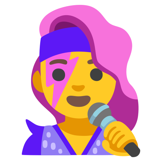 The woman singer emoji.
