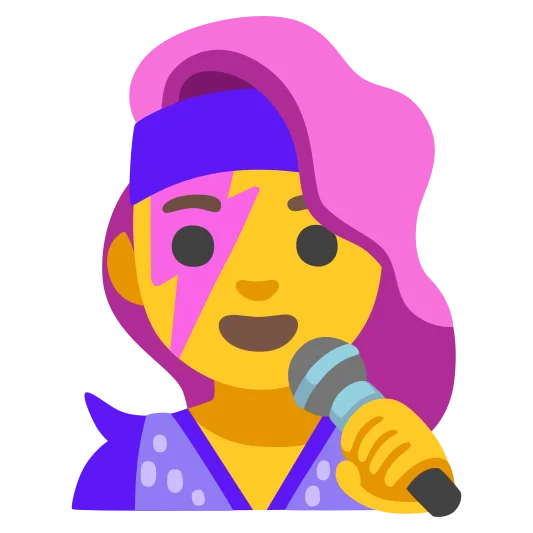 The woman singer emoji.