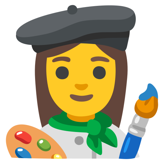 The woman artist emoji.