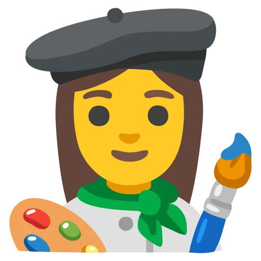 The woman artist emoji.