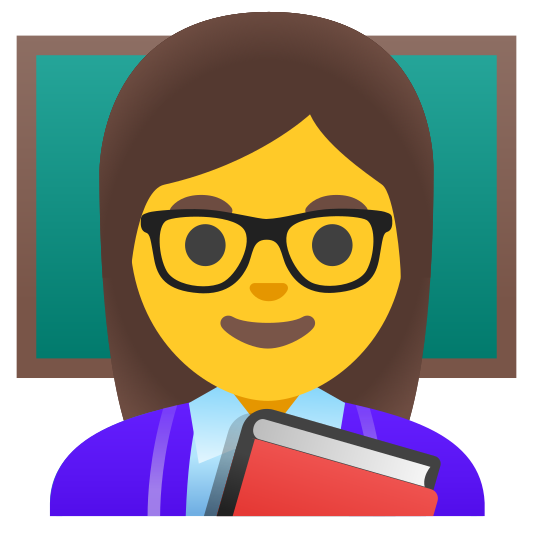 The woman teacher emoji.
