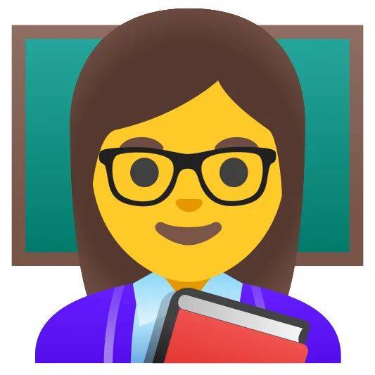 The woman teacher emoji.