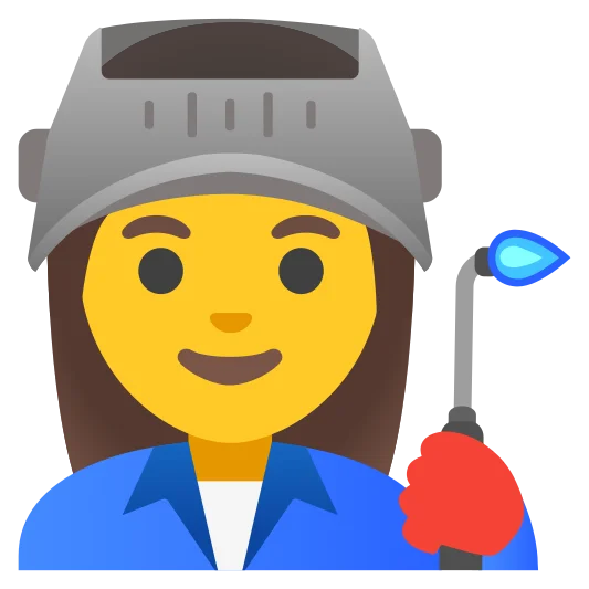 The woman factory worker emoji.